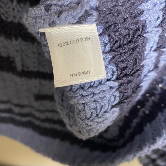 J Jill Sweater Womens Small Blue Black Tiger Stipes Elegant Classic Warm Comfy - Picture 5 of 8